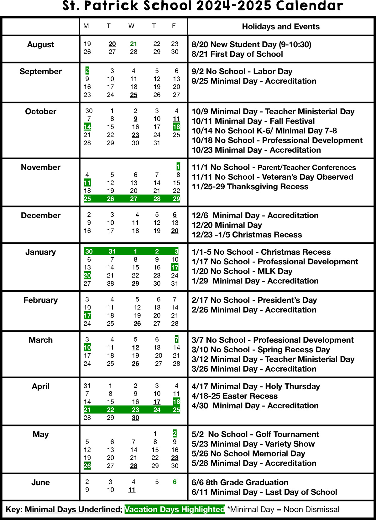 2024 2025 Calendar